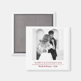 Personalized Couple Names & Year - Elegant Photo Magnet
