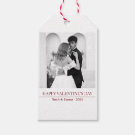 Personalized Couple Names & Year - Elegant Photo Presentetikett