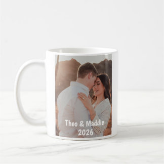 Personalized Couple Photo Mug with Names & Year Kaffemugg
