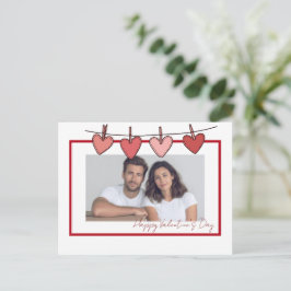 Personalized Couple Photo Valentine's Day Card Vykort