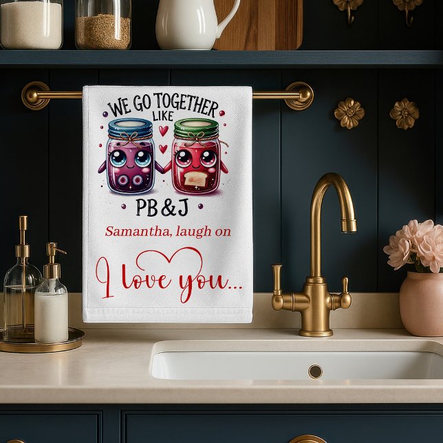 Personalized Couple Valentine Funny Food Towel Kökshandduk (Personalized Couple Valentine Funny Food Towel)