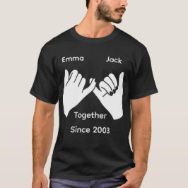 Personalized couple with custom names and year t shirt