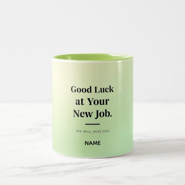 Personalized Coworker Farewell Mug – Custom Name Två-Tonad Mugg (Center)