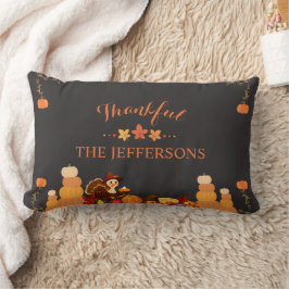 Personalized Cozy Autumn with Family Name Lumbarkudde