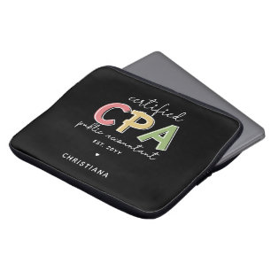 Personalized CPA Certified Public Accountant Gift Laptop Fodral