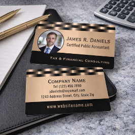 Personalized CPA Tax Preparer Photo Business Card Visitkort