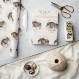 Personalized Cream Class of 2026 Photo Grad  Presentpapper