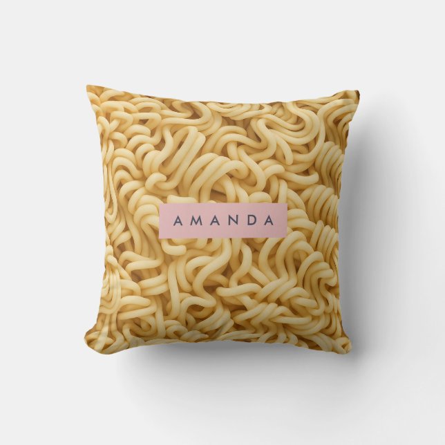 Personalized Creamy Noodle Food Kudde (Framsida)