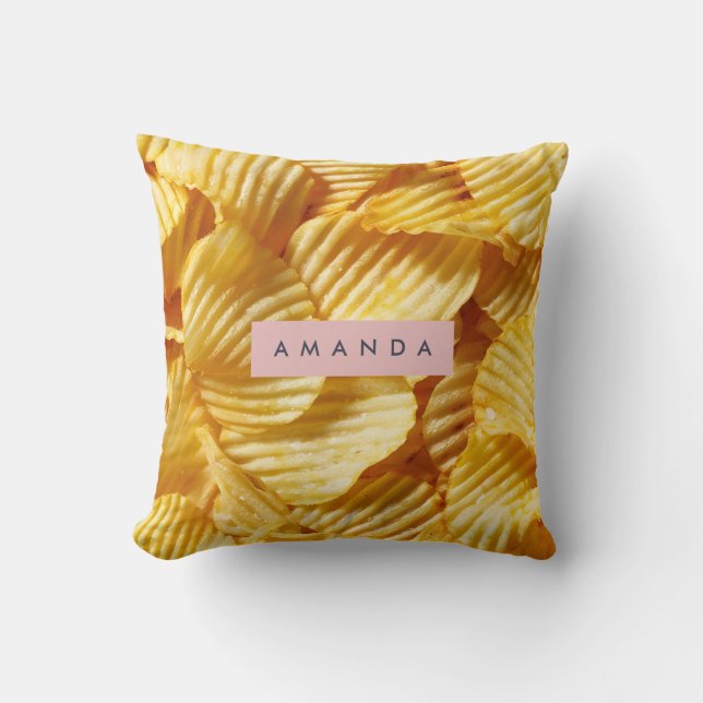 Personalized Crispy Potato Chip Design Kudde (Framsida)