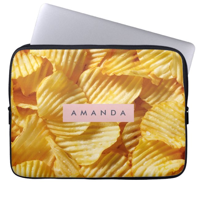 Personalized Crispy Potato Chip Design Laptop Fodral (Framsidan)