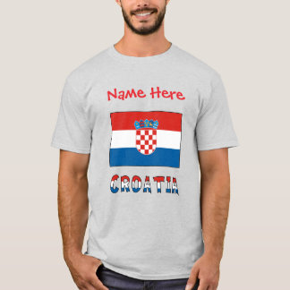 Personalized Croatia Flag Men's T Shirt