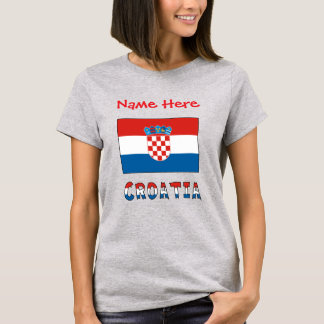 Personalized Croatia Flag Women's T Shirt