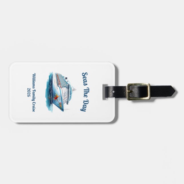 Personalized Cruise Door Marker Bagagebricka (Horisontell Framsida)
