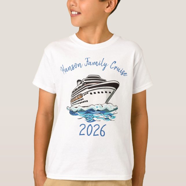 Personalized Cruise Ship T Shirt (Framsida)