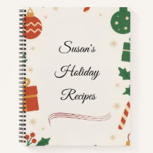 Personalized Custom Holiday Recipe Book Gift
