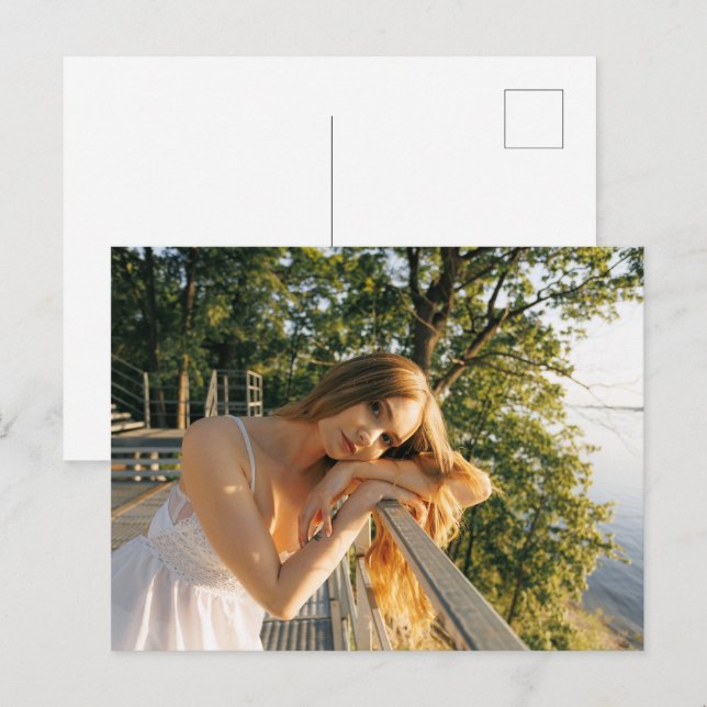 Personalized Custom Image Postcard for Unique Mess Vykort (Fram/baksida)