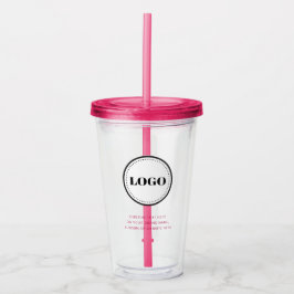 Personalized Custom Logo with Straw No Minimum Take Away Mugg
