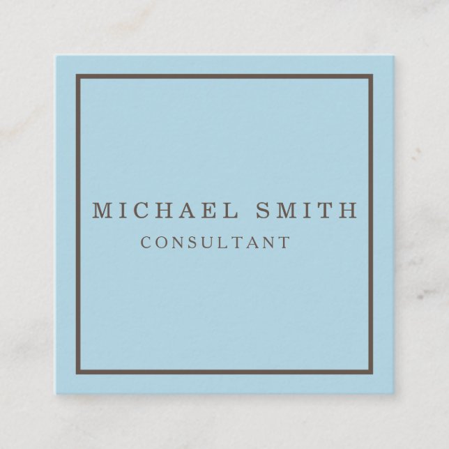 Personalized Custom Minimalist Modern QR Code Logo Fyrkantigt Visitkort (Framsida)
