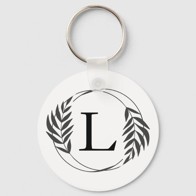 Personalized Custom Monogram Gift Nyckelring (Framsida)
