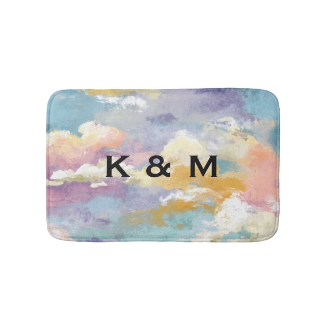 Personalized Custom Monogrammed Colorful  Badrumsmatta (Framsidan)