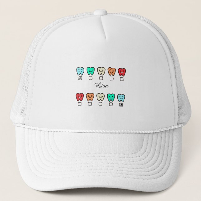 Personalized- Custom Name Cute Dental Cap Keps (Framsida)