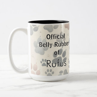 Personalized Custom Name Dog Love Två-Tonad Mugg