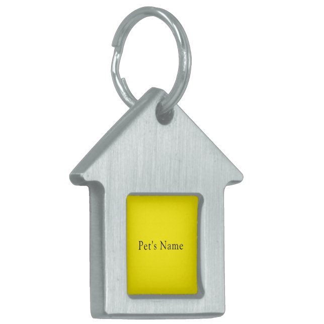 Personalized Custom Name House Shaped Pet Tag ID-bricka Husdjur (Vänstra Framsidan)