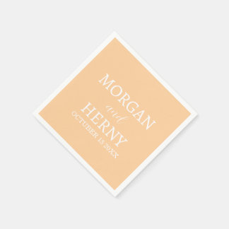 Personalized Custom Name Stylish Minimal Wedding  Pappersservett