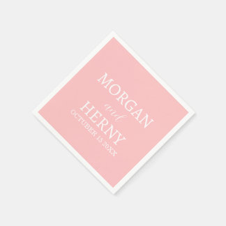 Personalized Custom Name Stylish Minimal Wedding  Pappersservett