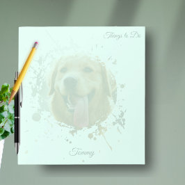 Personalized Custom Photo Pet with Name Anteckningsblock