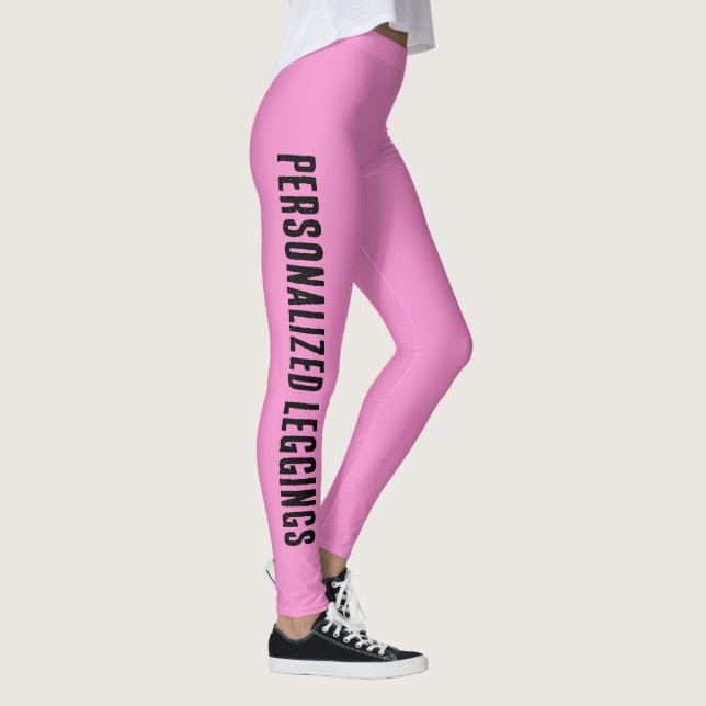 PERSONALIZED CUSTOM PINK LEGGINGS  (Höger)