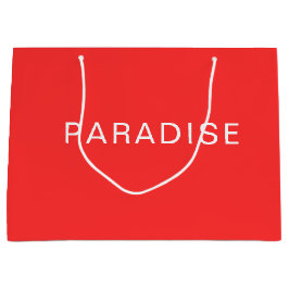 Personalized Custom Text Neon Red Large Gift Bag