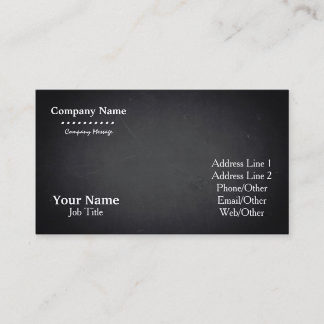 Personalized Custom Your Own Grey Visitkort (Framsida)