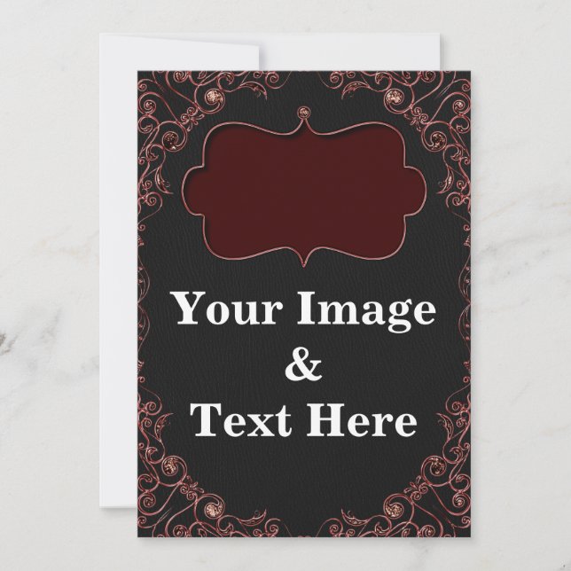 Personalized Custom Your Own Photo & Text Invitati Inbjudningar (Framsida)