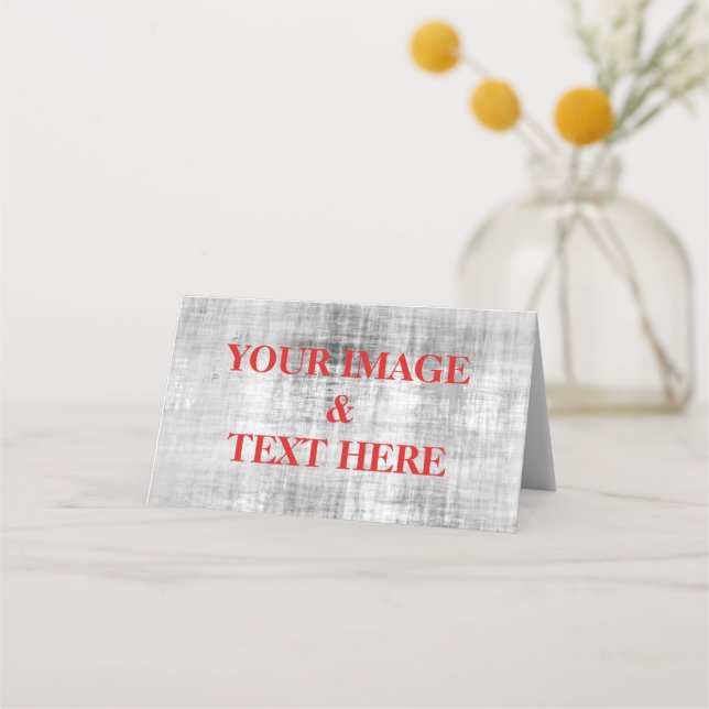 Personalized Custom Your Own Photo & Text Placeringskort (Framsida)
