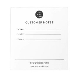 Personalized Customer Notes Notepad Anteckningsblock