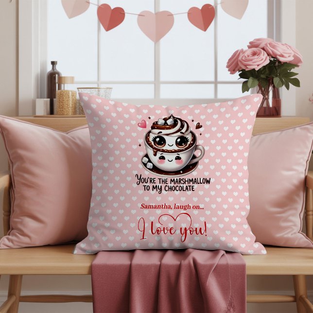 Personalized Cute Cartoon Food Love Pillow Kudde (Personalized Cute Cartoon Food Love Pillow)