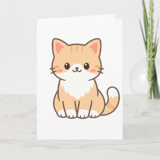 Personalized Cute Cat Gift – Custom Pet Name Minim Kort