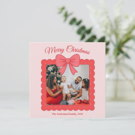 Personalized Cute Christmas Photo Collage Julkort