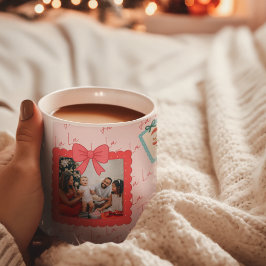 Personalized Cute Christmas Photo Collage Jumbo Mugg