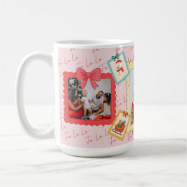 Personalized Cute Christmas Photo Collage Kaffemugg