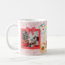 Personalized Cute Christmas Photo Collage Kaffemugg