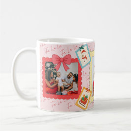 Personalized Cute Christmas Photo Collage Kaffemugg