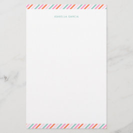 Personalized Cute Colorful Stationery Paper Brevpapper
