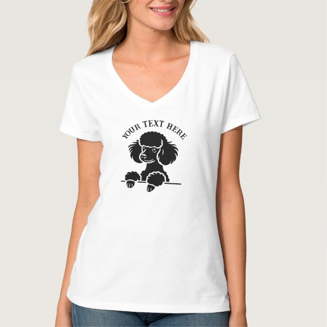 Personalized Cute Dog T-Shirt – Custom Text Pet (Framsida)