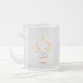 Personalized Cute Elephant Kids Name Frostad Glasmugg