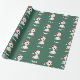 Personalized Cute Festive Christmas Goose Duck Presentpapper