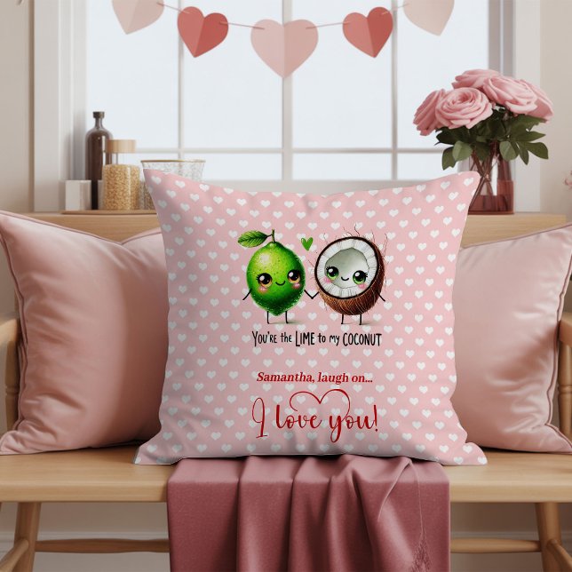 Personalized Cute Fruit Pun Funny Valentine Pillow Kudde (Personalized Cute Fruit Pun Funny Valentine Pillow

)