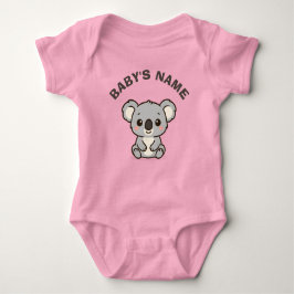 Personalized Cute Koala Baby Bodysuit T Shirt