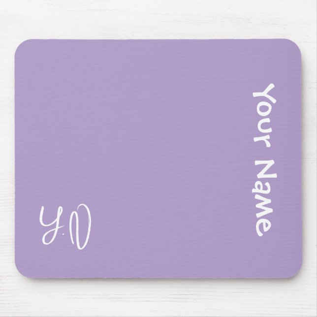 Personalized Cute Mouse Pad – Name & Initials Gift Musmatta (Framsidan)